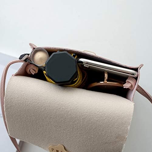 Bolsa de maquiagem PMUYBHF com bolsas de ombro de couro Messenger Coin Saco de bolsa para mulheres, bolsa