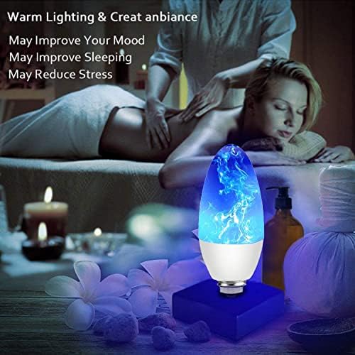 Lâmpada LED Bulbo LUZ E26 Plickering Candelabra Bulbs Bulbos de vela roxa azul 4W com lâmpadas de sensor de