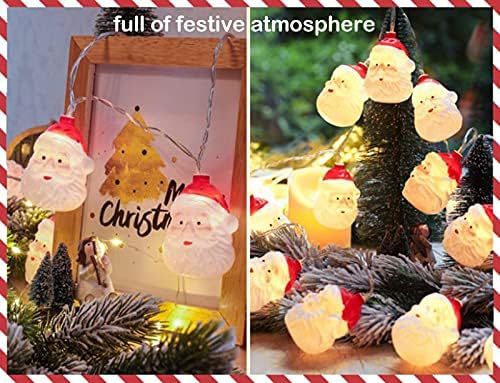 Yoo Christmas String Lights Battery Powered Christmas Decorativa 3,9 pés 8,2 pés 16,4ft Luzes de corda 10