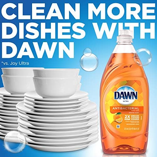 Dawn Ultra Antibacterial Hand Soop, lavando de louça Sabão líquido laranja, 28 onça fluida, pacote de 8
