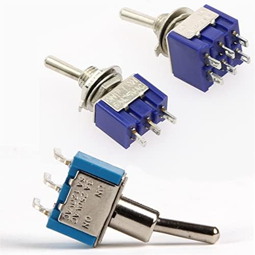 Interruptores industriais 2pcs interruptores de 6 mm Miniature Toggle switch único pólo duplo