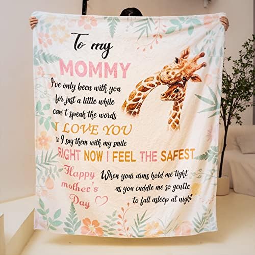 Cobertor de arremesso macio （50 x60） Presentes de aniversário do dia das mães para mamãe da filha
