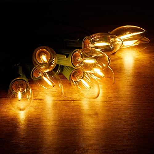 Niosta C9 Luzes de cordas de natal, luzes de corda C9 de 25 pés com 27 lâmpadas LED para a árvore de Natal, quarto