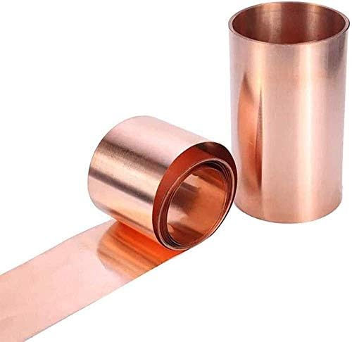 NIANXINN 99,9% de cobre puro Placa de folha de folha de metal T2 Rolo de alumínio de metal de alta