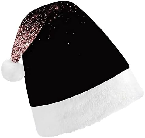 Partículas de ouro rosa chapéu de Natal chapéu de santa engraçado chapéus de natal chapéus para mulheres/homens