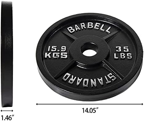 Balance da placa de peso de ferro fundido Placa de peso para treinamento de força e levantamento de peso, olímpico