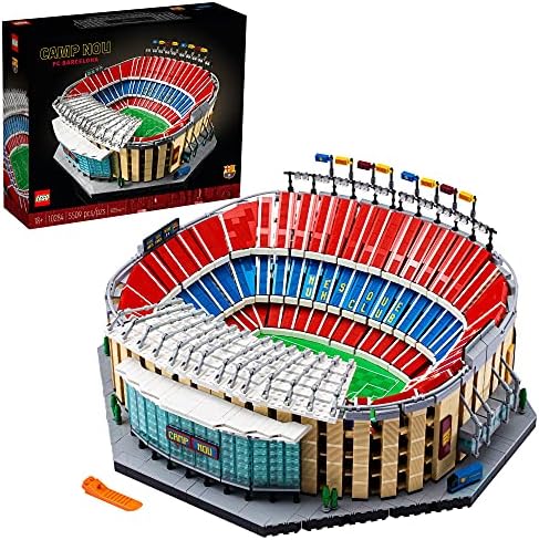 Ícones da LEGO Camp Nou - FC Barcelona Soccer Stadium 10284 Kit de construção de modelos, grande conjunto