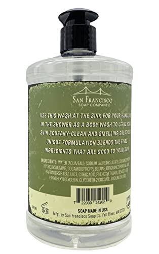 São Francisco Soap Company perfumou para homens conhaque e baunilha e lavagem corporal