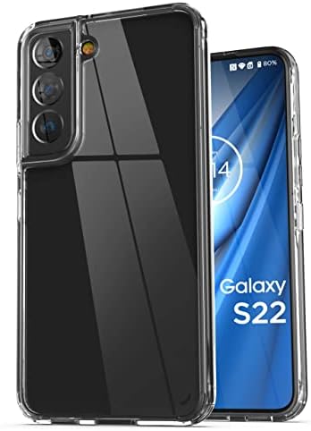 Proteção de 360 ​​360 para Samsung Galaxy S22 CASO CLARO COM PROTETOR DO PROTETED VIDRADO TEMPERADO+ PROTETOR
