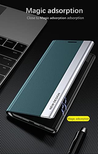 Caixa de telefone Ultra Fin Flip de Ysnzaq Ultra para Samsung Galaxy S23 6.1 , couro TPU com tampa