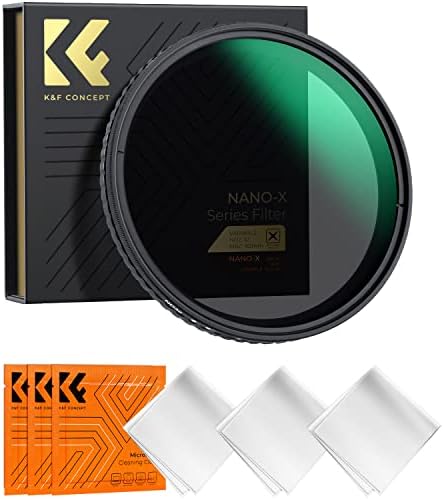 K&F Concept 49mm Variável ND Filtro ND2-ND32 Filtro de lente da câmera No X Filtro de densidade neutra