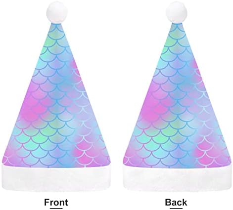 Magical Mermaid Tail Scale Texture Hat Christmas Hat Papai Noel para adultos unissex Comfort Classic