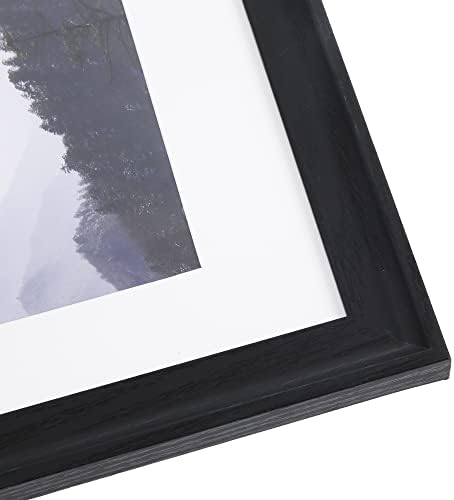 Medog 8.5x11 Diploma Frame de imagem em preto amplo arco de moldagem ultra largura de madeira