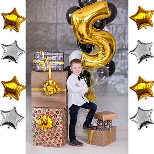 Big Gold 12 Número Balloons-40 polegadas, folha gigante Mylar 12th Birthday Balloons Decorações
