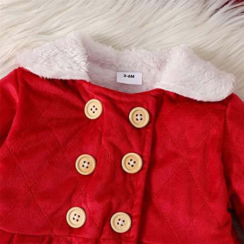 Meninas recém -nascidas infantis de manga comprida lã de lã quente casacos de inverno jaqueta externa de casaco