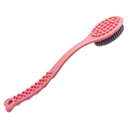 Qicheng & lys pincel de banho de alça longa, escova de escova de massagem macia e confortável - 14 polegadas