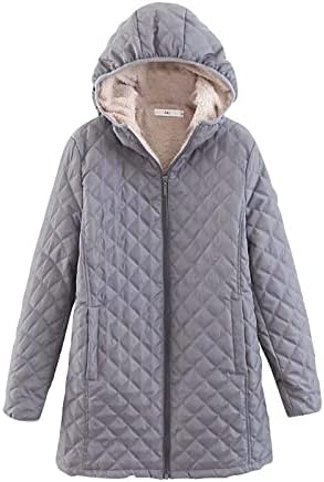 Casacos de inverno xusuen para mulheres, casaco de capuz de manga longa com casaco casual forrado de manga