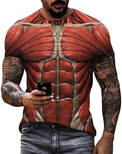 Camisas de vestido grandes e altas de verão bmisegm para homens masculinos de impressão digital 3D casual