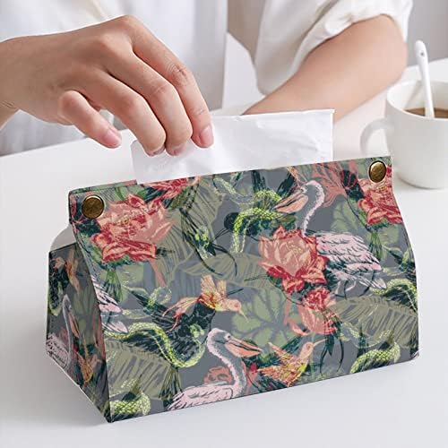 Tropical Fantasy Pattern Tissue Box Capa de papel facial Organizador do organizador de caixa