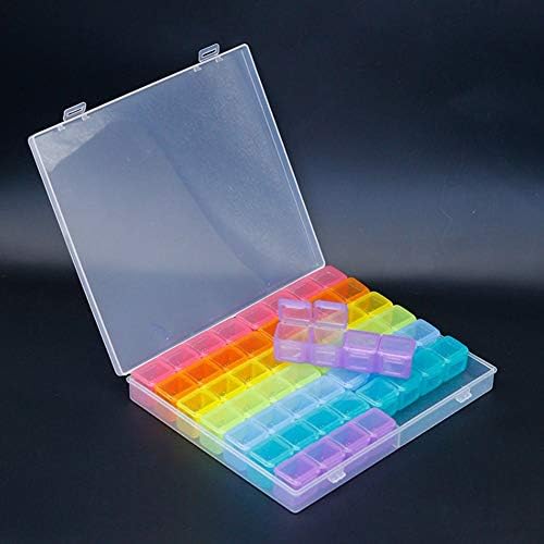 1pc Multicolor 56 Grids Pintura de diamante Caixa de pintura de diamante Jóias de plástico Organizador