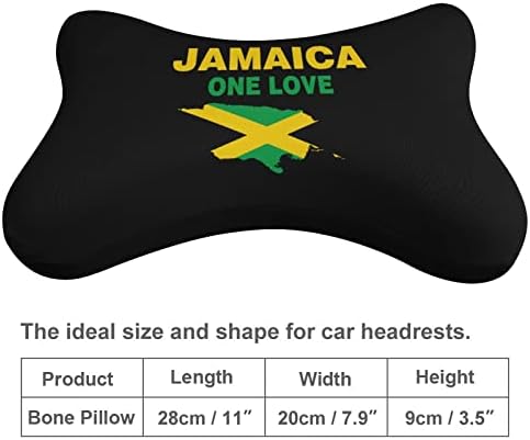 Mapa da bandeira da Jamaica One Love Car pescoço de travesseiro de 2 suportes de pescoço confortável