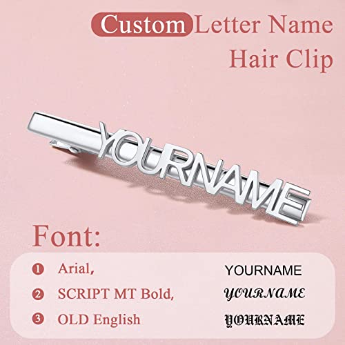 Clipes de cabelo personalizados para estilizar o nome de aço inoxidável de aço inoxidável