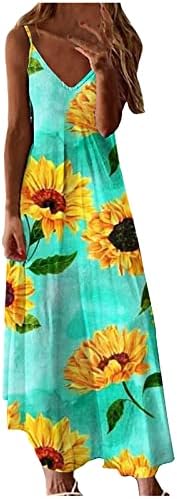 Vestidos de verão casuais para mulheres escondem barriga solta floral de vestido de vestido floral