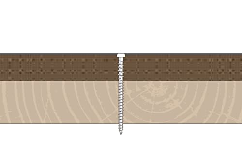 Yyl, deck composto parafuso de madeira de aço inoxidável, 10x2-1/2 , unidade estrela, torx 20, ponto