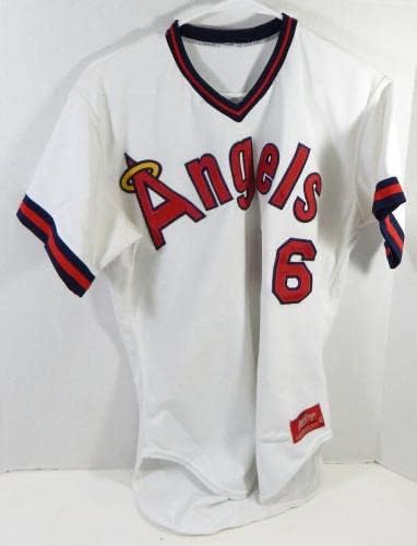 1986 Salem Angels 16 Game usou White Jersey 42 DP24277 - Jerseys de MLB usados ​​no jogo