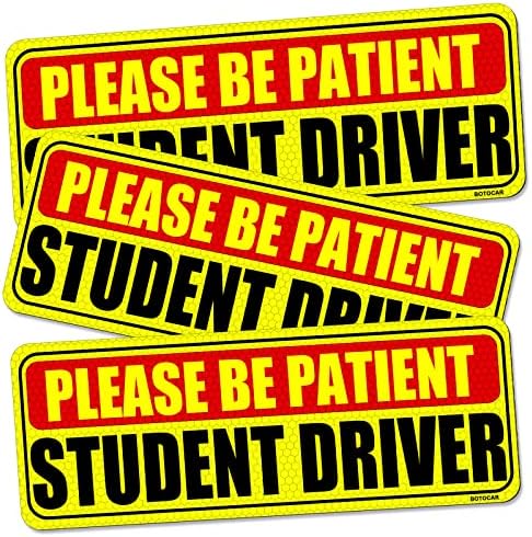 Ímã do motorista do aluno de botocar, por favor, seja um motorista de estudante paciente, adesivo de choque