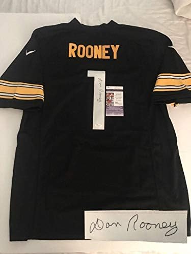 Dan Rooney assinou o Pittsburgh Steelers Jersey Hof Proprietário Steel City JSA Cert - Jerseys autografadas