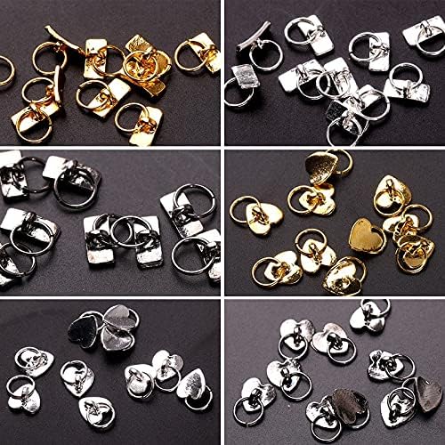 20pcs/pacote 3d ouro prateado metal unhas adesiva decoração design de coração pequena fatia de acessórios