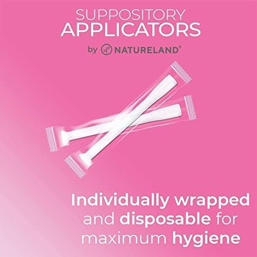 Naturland [40 Count Bórica Supositórios de ácido 600mg com [20 pacote] Aplicador vaginal - Cuidado