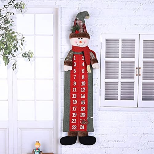 Didiseaon Christmas Advent Calendar 2022 Calendário de contagem regressiva de tecido de boneco de neve com 24 bolsos