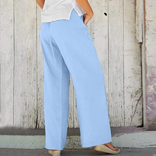 Calça de carga para mulheres femininas cor macia macia bolsos soltos calças externas calças elásticas
