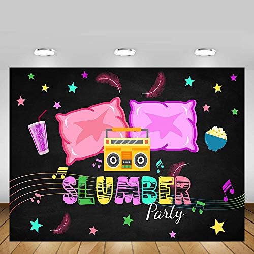 Mehofoto Slumber Party Girl Birthday Party Decorações de festa Banner Photo Studio Booth Fundo