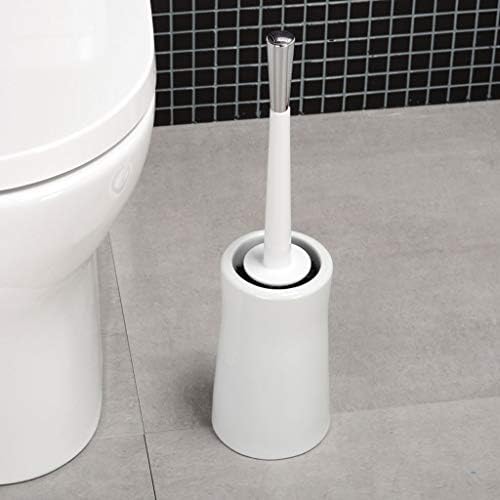 Escova de vaso sanitário nykk e suporte de cerâmica de face brilhante simples pincel redondo higiênico pincel