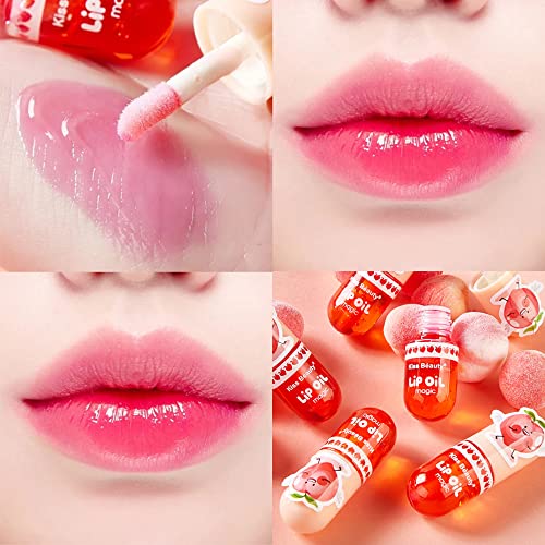 3 PCS Alteração de cor Hidratante Torna labial Capsule Cápsula Lip Lip Gloss Toot Lip Oil, Lip Glow Oil Color