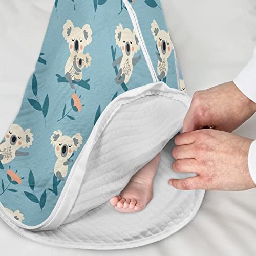 Vvfelixl Sack Sack para bebês recém-nascidos, Ramificações de Koalas fofas cobertas vestíveis, bolsa de