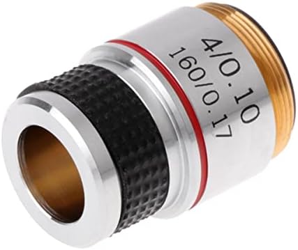 Acessórios para microscópio 4x 10x 40x 100x lente objetiva acromática para consumíveis de laboratório de microscópio
