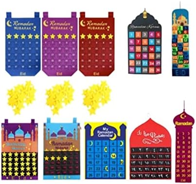 2023 Eid Mubarak Diy sentiu o calendário do Ramadã com bolso para crianças presentes de contagem regressiva