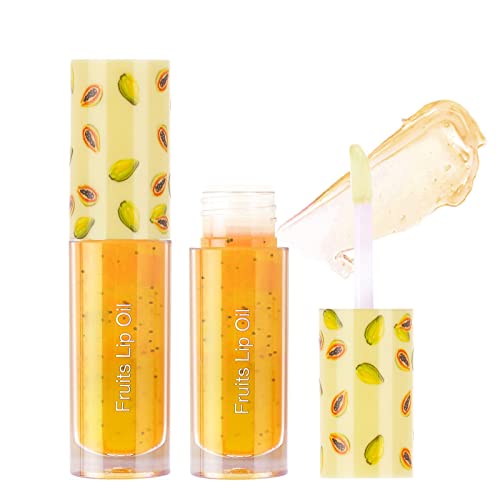 Xiahium Packs of Lip Gloss Fruit Series Lip Oil Glass Lip Lip Hidratante Transparente Lip Gloss esfoliendo LIMEFICAÇÕES LIMENTOS LIME
