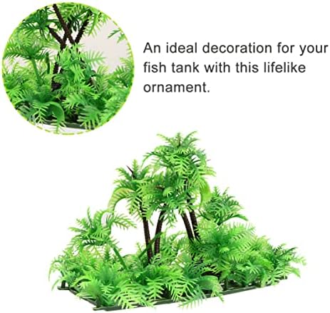 Balacoo Plantas artificiais Modelo de palmeira árvores de plástico Plantas de peixe Plantas de aquário