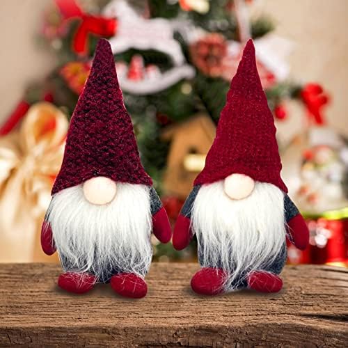 4pcs agulha natal gnome luxunhas tecidos Papai Noel, feita à mão, decorações de mesa, decorações de casa, decorações
