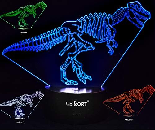 Ubikort Dinosaur Lamp Night Night Light T-Rex Dinosaur Light Bones Fossil Bones Pré-histórico Tyrannosaurus