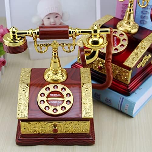 Modelo de telefone decorativo retro criativo, Gojiny Vintage Rotary Antique Decor de telefone