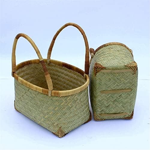 N/A 3pcs/conjunto de cestas de compras antiquadas feitas à moda antiga cestas de frutas (cor: a, tamanho