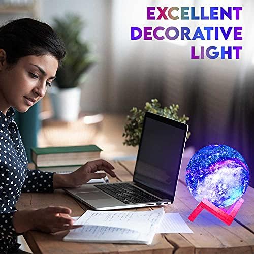 Himalaia Glow Kids Night Galaxy Lamp de 5,9 polegadas 16 cores LED LUZ 3D STAR LUZ COM PROCUTO DE MADEIRA,