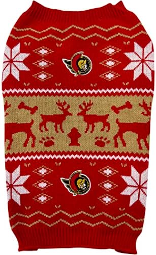 Animais de estimação PETS PRIMEIRO NHL Montreal Canadiens Christmas Dog Sweater, tamanho X-Large, traje de