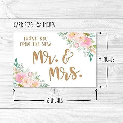 25 Floral Mad Lib Wedding Advice Cards, 24 Notas de agradecimento de casamento em branco, livro alternativo